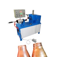 automatic copper aluminum water bottle end spinning reducing  machine